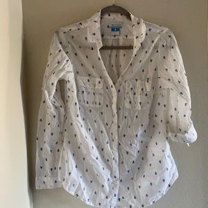 Columbia long sleeve shirt with Tree pattern Small